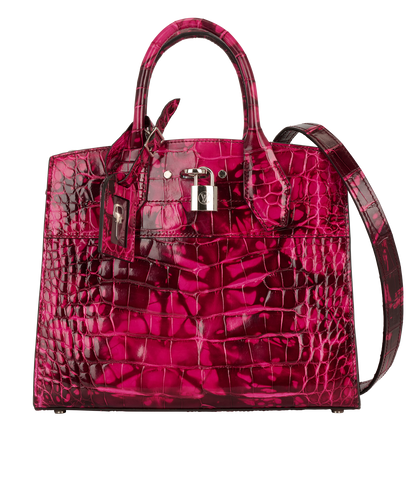City Steamer PM, &pound;6,500, Handbags, Pink, Crocodile, Front view